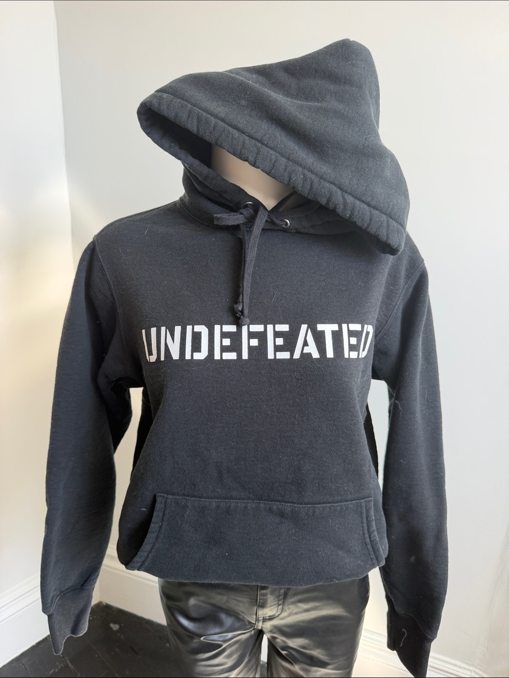Undefeated Black Hoodie with White Logo